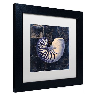 Trademark Fine Art Maritime Blues V Black Framed Wall Art