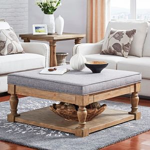HomeVance Tufted Upholstered Coffee Table