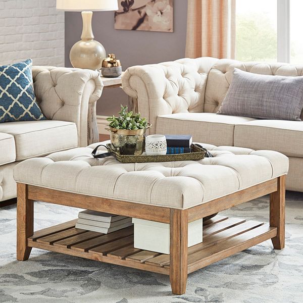 Homevance Tufted Upholstered Coffee Table