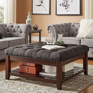 HomeVance Tufted Upholstered Coffee Table