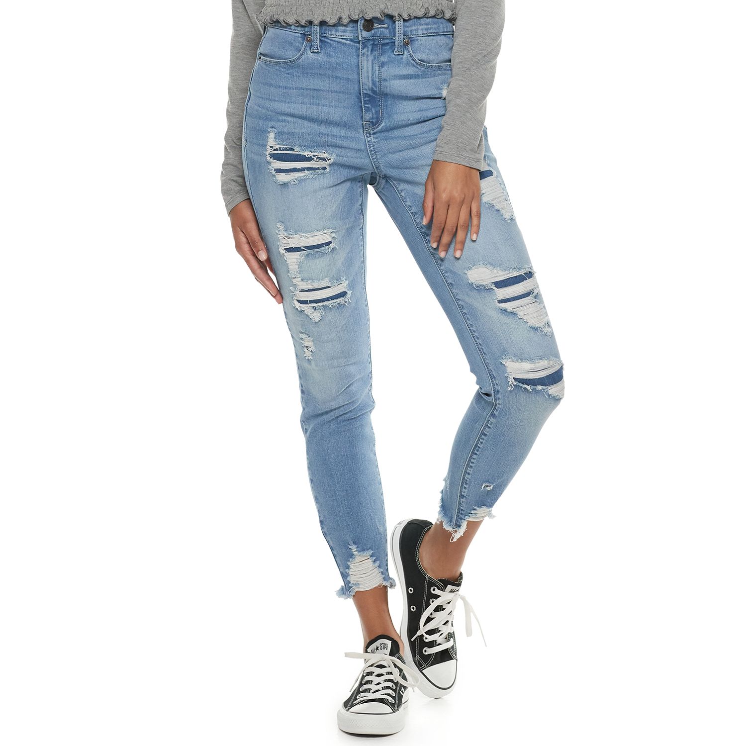 high waist jean leggings