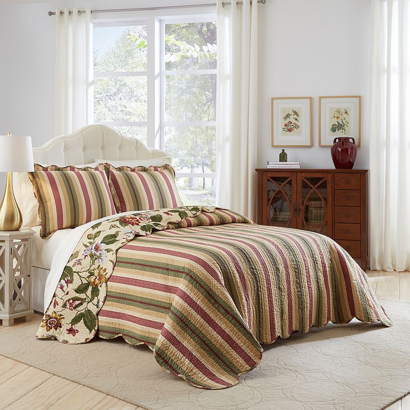 Waverly 3-piece Laurel Springs Bedspread Set, Multicolor, King