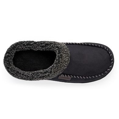 Dearfoams Men's Microsuede Whipstitch Clog Slippers