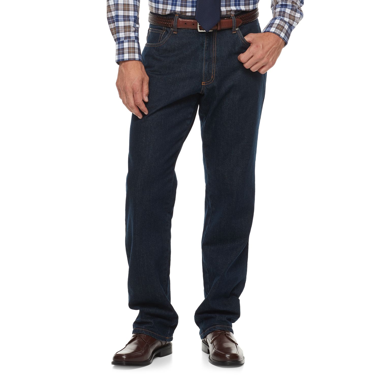 Classic-Fit Flannel-Lined Jeans