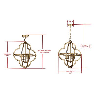 Safavieh Millard Quatrefoil Orb Pendant Lamp