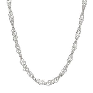 Sterling Silver Disco Chain Necklace - 18 in.