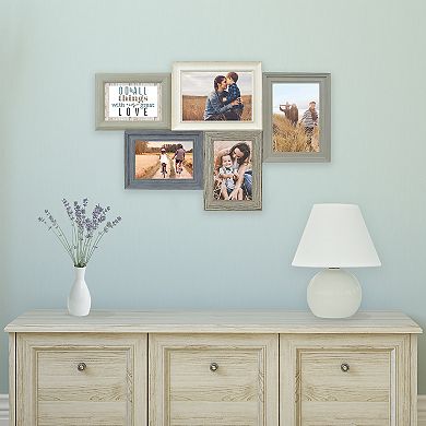 Belle Maison Rustic 5-Opening Fashion Collage Frame