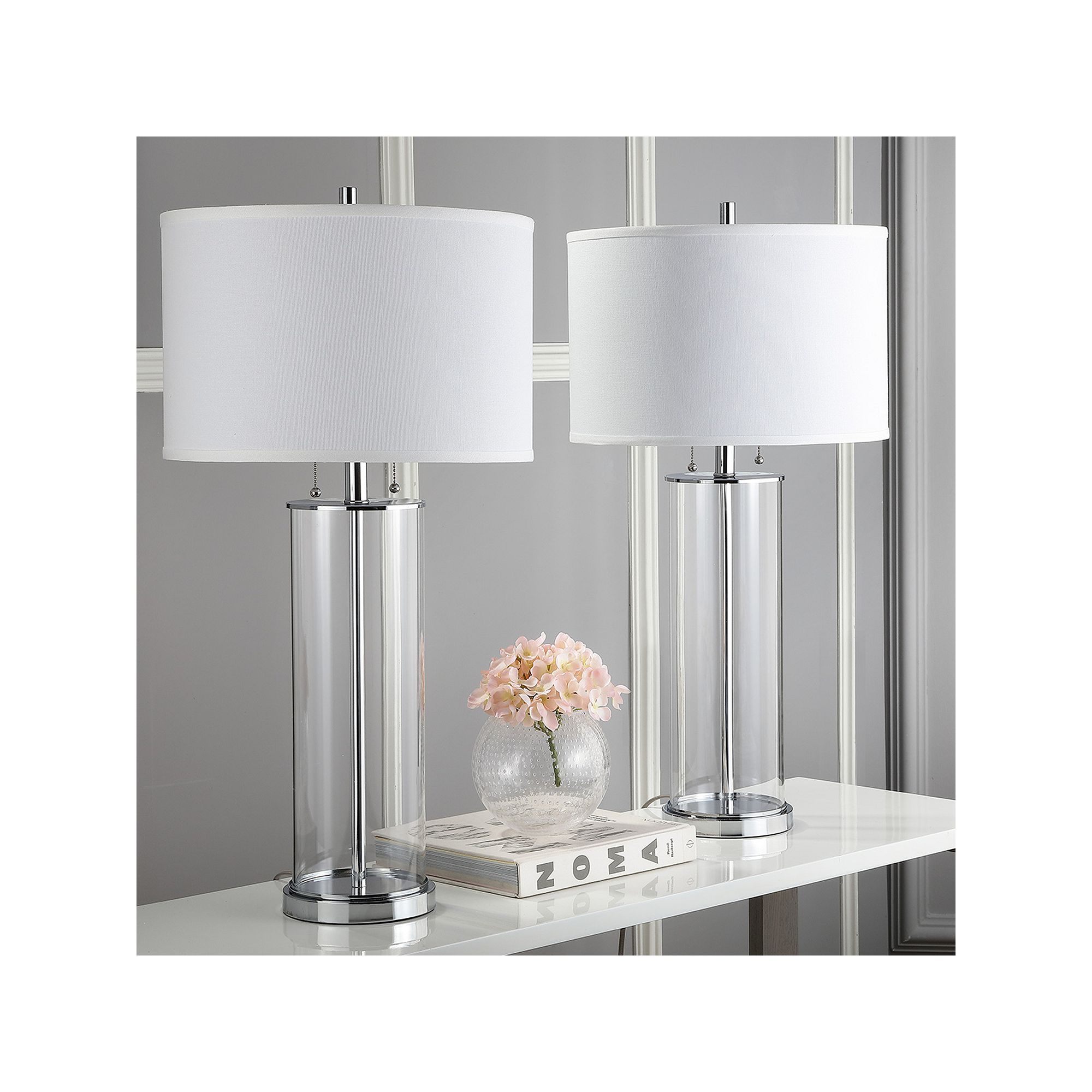 Safavieh Velma Table Lamp 2-piece Set, Clear