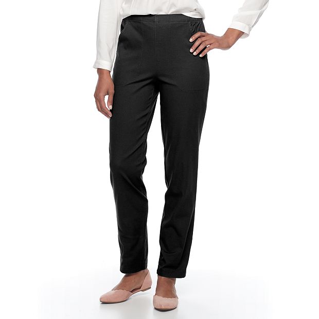 Women's Croft & Barrow® Effortless Stretch Pull-On Bootcut Pants, Size: 14,  Black - Yahoo Shopping