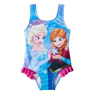 Disney's Frozen Anna & Elsa Baby Girl Ruffle One-Piece Swimsuit