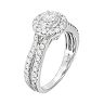 Simply Vera Vera Wang 14k White Gold 1 Carat T.W. Diamond Halo Engagement Ring