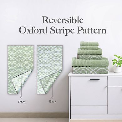 Pacific Coast Textiles Oxford 6-piece Yarn Dyed Bath Towel Set