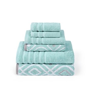 Pacific Coast Textiles Oxford 6 pc Yarn Dyed Bath Towel Set