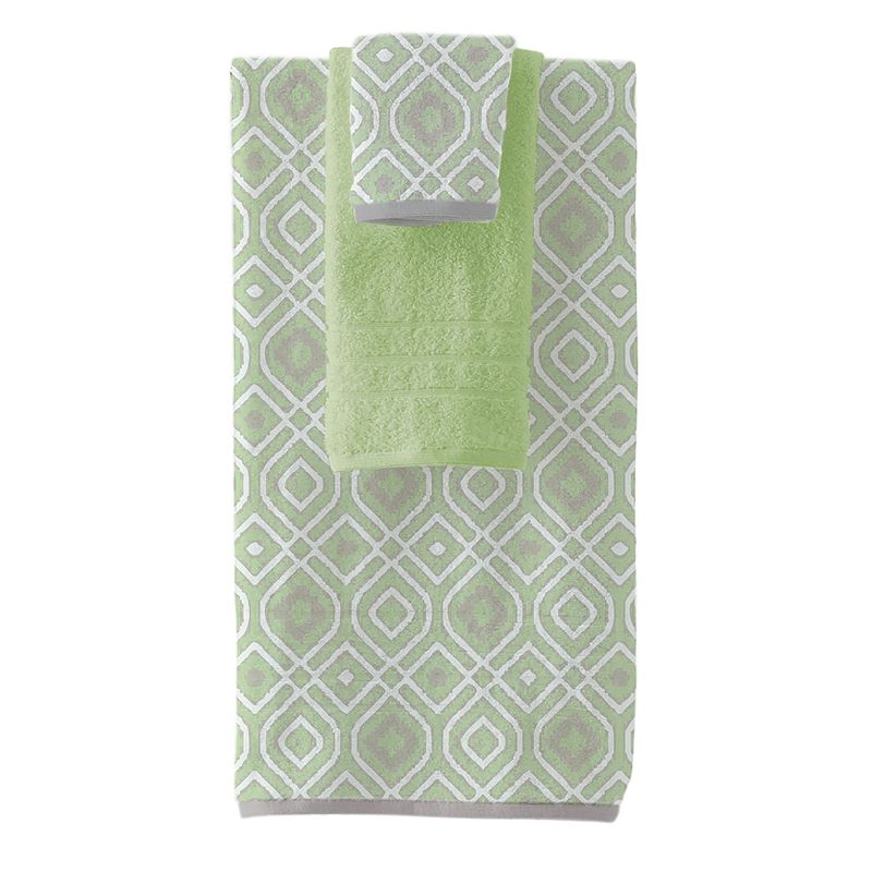 Modern Threads Oxford 6-Piece Yarn Dyed Adult Cotton Bath Towel Set  Green