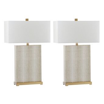 Safavieh Joyce Faux Snakeskin Table Lamp 2 pc Set