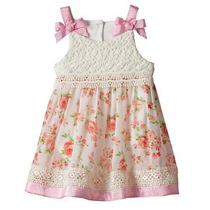 Baby Girl Nannette Lace Floral Bodysuit Dress