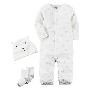 Baby Carter's Hedgehog Coverall, Hat & Socks Set