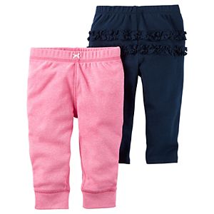 Baby Girl Carter's 2-pk. Solid Ruffle Pants