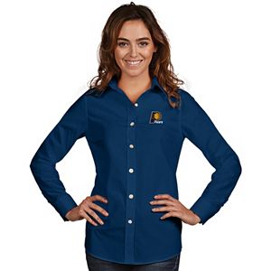Women's Antigua Indiana Pacers Dynasty Button-Down Shirt