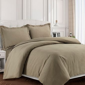 Tribeca Living Valencia Solid Duvet Cover Set