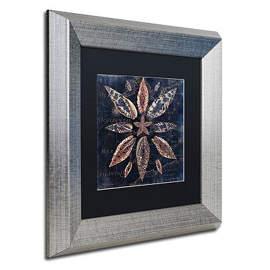 Trademark Fine Art Maritime Blues VII Silver Finish Framed Wall Art