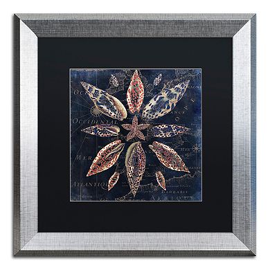 Trademark Fine Art Maritime Blues VII Silver Finish Framed Wall Art