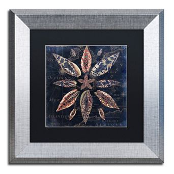 Trademark Fine Art Maritime Blues VII Silver Finish Framed Wall Art