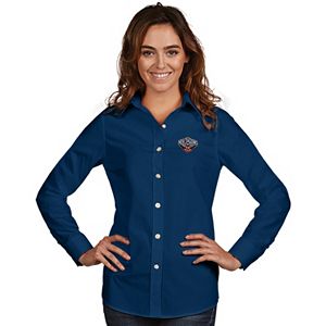 Women's Antigua New Orleans Pelicans Dynasty Button-Down Shirt