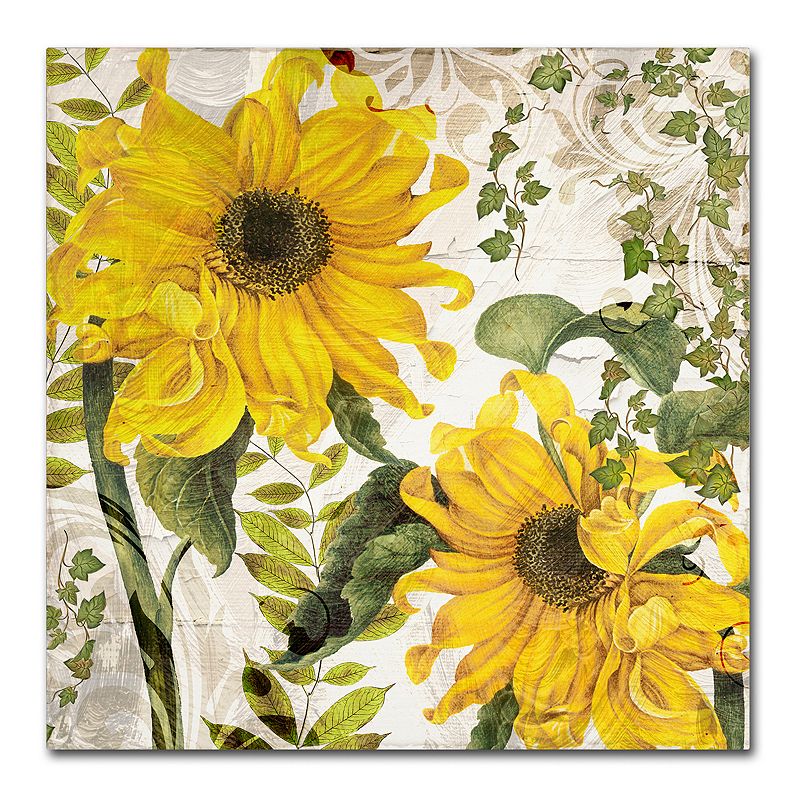 Trademark Fine Art Carina I Canvas Wall Art, Yellow, 35X35