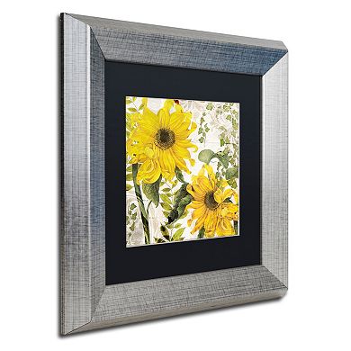 Trademark Fine Art Carina I Silver Finish Framed Wall Art