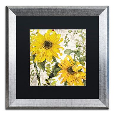 Trademark Fine Art Carina I Silver Finish Framed Wall Art