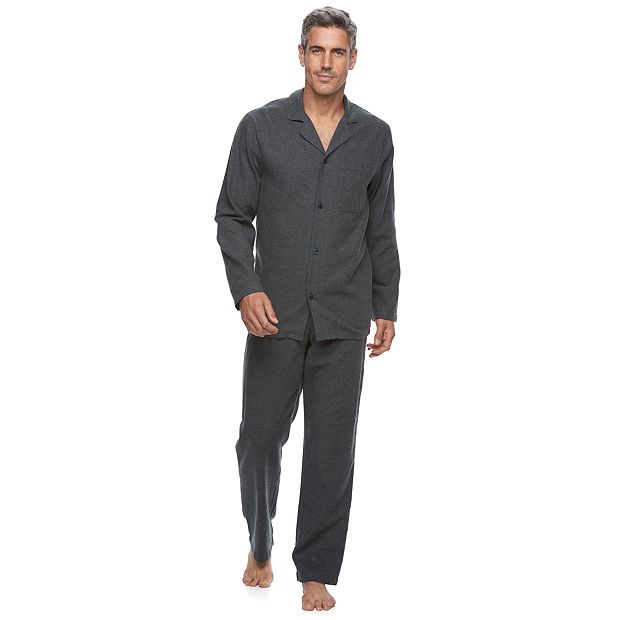 Men s Croft Barrow Heathered Flannel Pajama Set