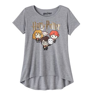 Girls 7-16 Harry Potter, Hermione Granger & Ron Weasley Group Foil Graphic Tee