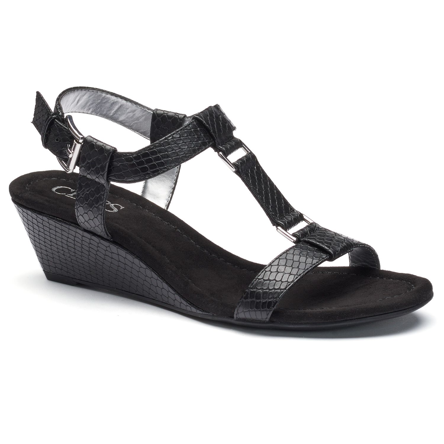 kohls black wedges