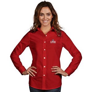 Women's Antigua Los Angeles Clippers Dynasty Button-Down Shirt