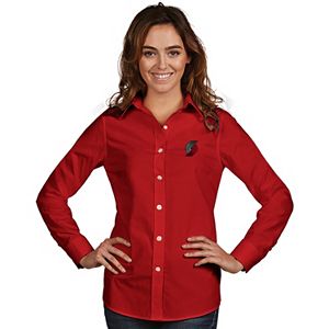 Women's Antigua Portland Trail Blazers Dynasty Button-Down Shirt