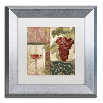 Trademark Fine Art Sofia I Silver Finish Framed Wall Art