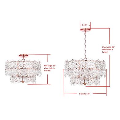 Safavieh Sia 4-Light Adjustable Pendant Light Chandelier