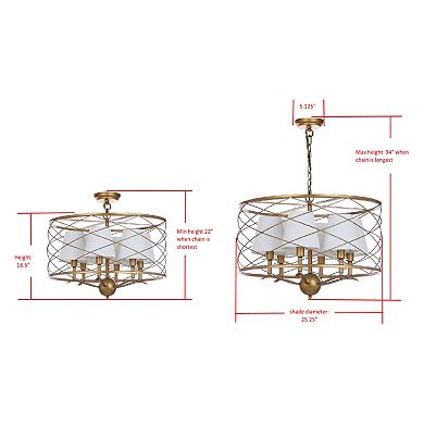 Safavieh Thea 6-Light Ceiling Lamp