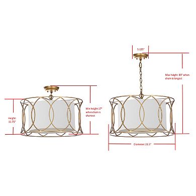 Safavieh Silas Gold Finish Pendant Lamp