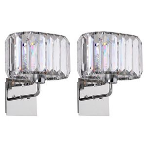 Safavieh Athena Faux Crystal Wall Sconce 2-piece Set