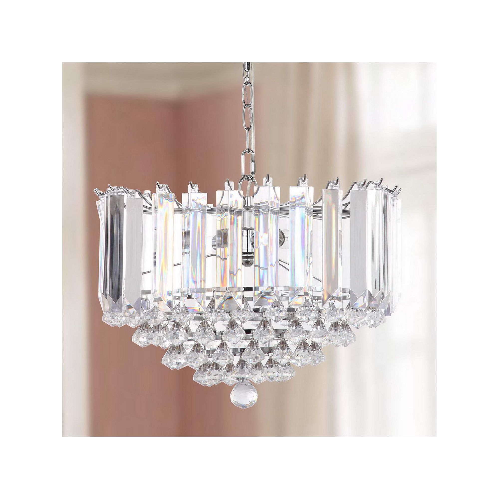 Safavieh Hampton 2-Light Tiered Chandelier, Grey
