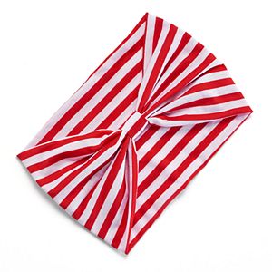 Red Striped Stretch Headband