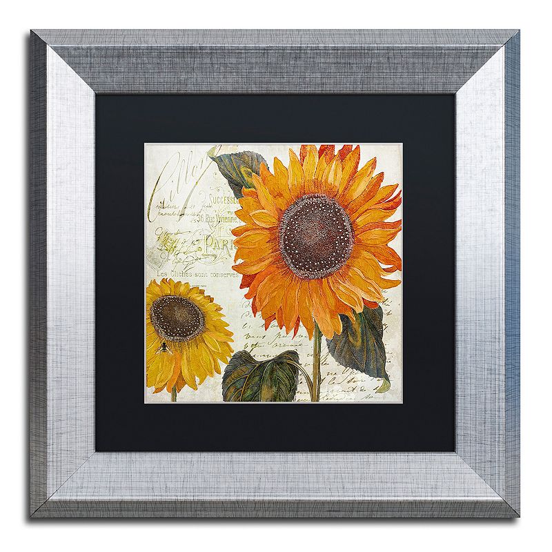 Trademark Fine Art Sundresses II Silver Finish Framed Wall Art, Black, 11X1