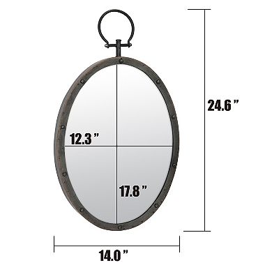 Stonebriar Collection Oval Metal Wall Mirror