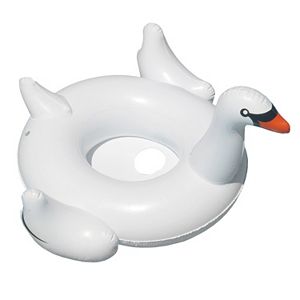 Blue Wave Swan Baby Inflatable Kiddie Swim Ring Pool Float