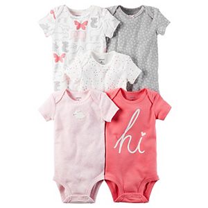 Baby Girl Carter's 5-pk. Pink Graphic Bodysuits