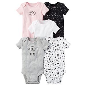 Baby Girl Carter's 5-pk. Print & Graphic Bodysuits