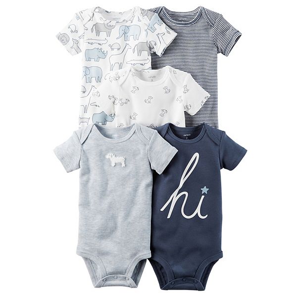 Baby Boy Carter's 5-pk. Short Sleeve Bodysuits