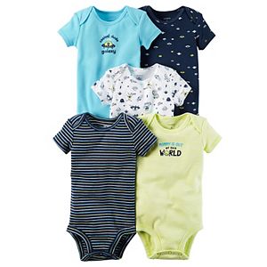 Baby Boy Carter's 5-pk. Short Sleeve Alien & Outerspace Bodysuits